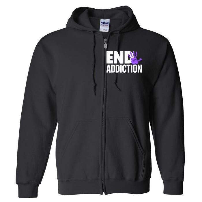 Overdose Awareness Overdose Awareness End Addiction Full Zip Hoodie