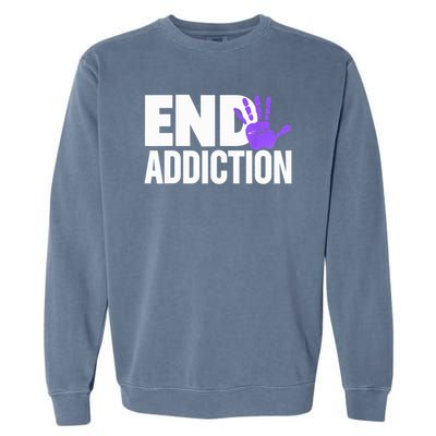 Overdose Awareness Overdose Awareness End Addiction Garment-Dyed Sweatshirt