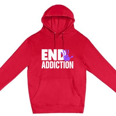 Overdose Awareness Overdose Awareness End Addiction Premium Pullover Hoodie