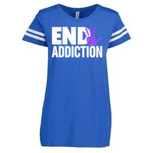 Overdose Awareness Overdose Awareness End Addiction Enza Ladies Jersey Football T-Shirt