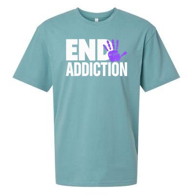 Overdose Awareness Overdose Awareness End Addiction Sueded Cloud Jersey T-Shirt