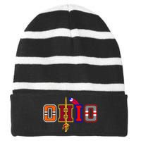 Ohio Apparel Striped Beanie with Solid Band