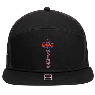 Omg Amazin’S 7 Panel Mesh Trucker Snapback Hat