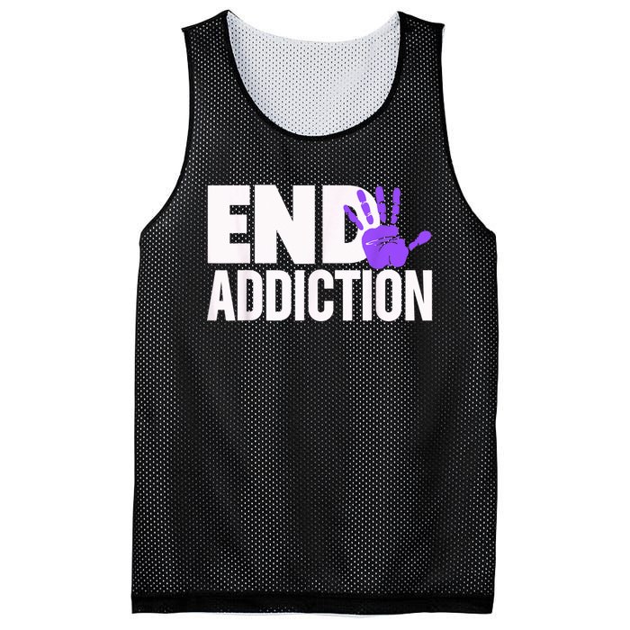 Overdose Awareness Overdose Awareness End Addiction Mesh Reversible Basketball Jersey Tank