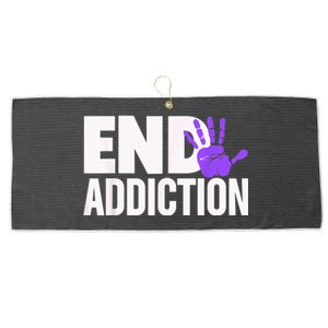 Overdose Awareness Overdose Awareness End Addiction Large Microfiber Waffle Golf Towel