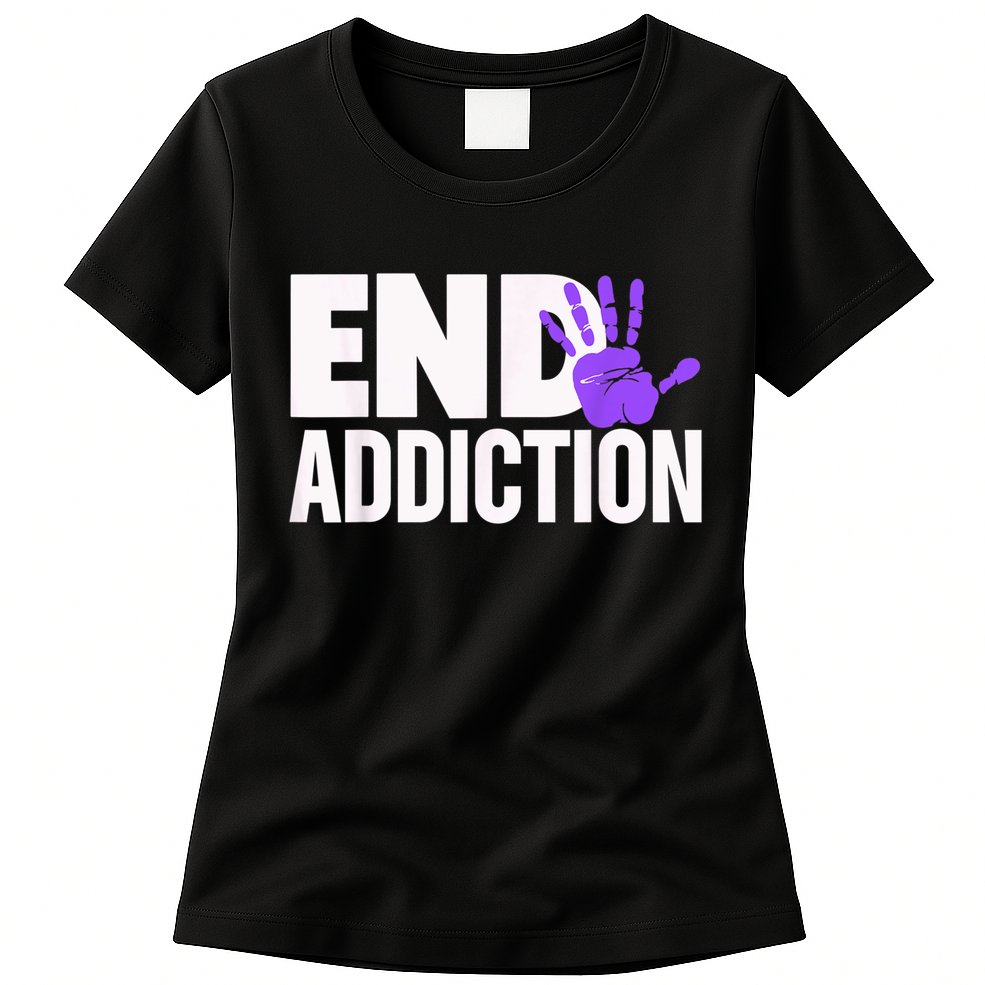 Overdose Awareness Overdose Awareness End Addiction Womens T-Shirt