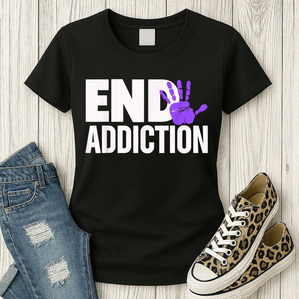 Overdose Awareness Overdose Awareness End Addiction Womens T-Shirt