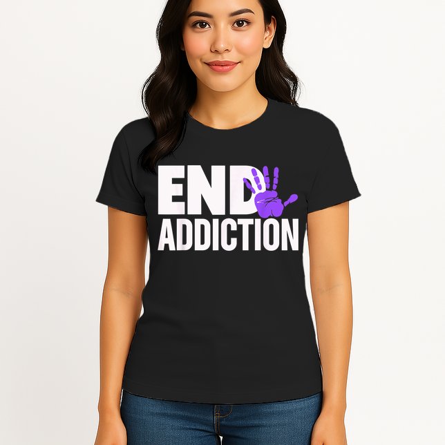 Overdose Awareness Overdose Awareness End Addiction Womens T-Shirt