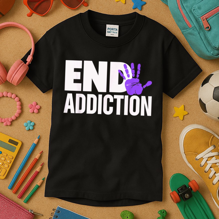 Overdose Awareness Overdose Awareness End Addiction Kids T-Shirt