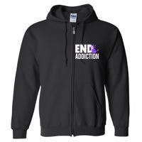 Overdose Awareness Overdose Awareness End Addiction Full Zip Hoodie