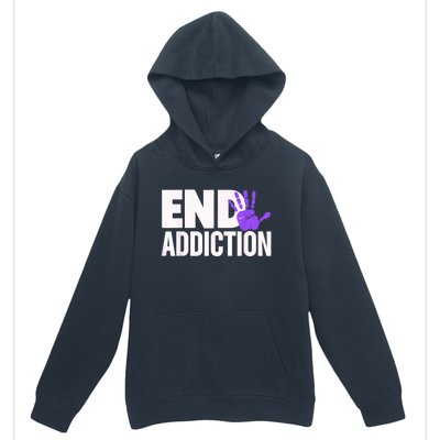 Overdose Awareness Overdose Awareness End Addiction Urban Pullover Hoodie