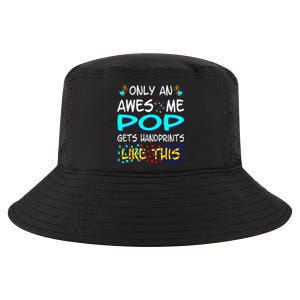 Only Awesome Pop Gets Handprints Like This Autism Cool Comfort Performance Bucket Hat