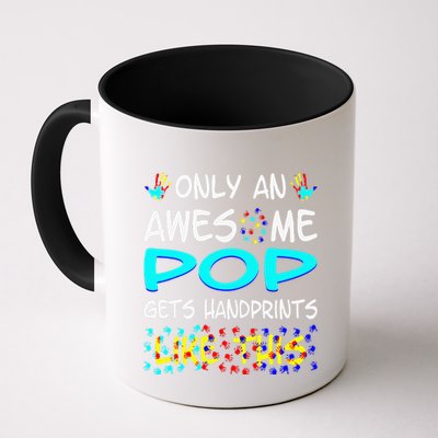Only Awesome Pop Gets Handprints Like This Autism Mug