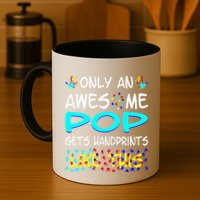 Only Awesome Pop Gets Handprints Like This Autism Mug