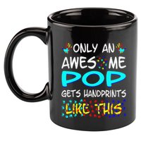 Only Awesome Pop Gets Handprints Like This Autism 11oz C Handle Ceramic Mug