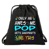 Only Awesome Pop Gets Handprints Like This Autism Drawstring Bag