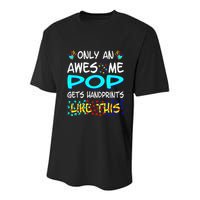 Only Awesome Pop Gets Handprints Like This Autism Youth Performance Sprint T-Shirt