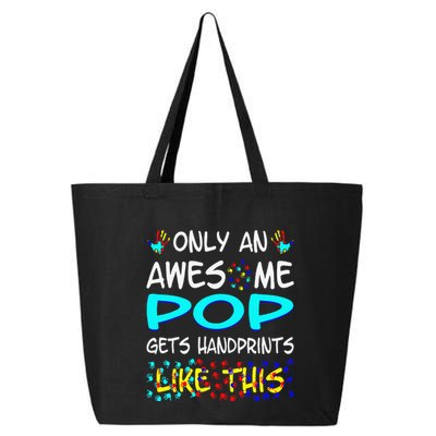 Only Awesome Pop Gets Handprints Like This Autism 25L Jumbo Tote