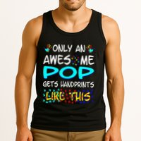 Only Awesome Pop Gets Handprints Like This Autism Tank Top