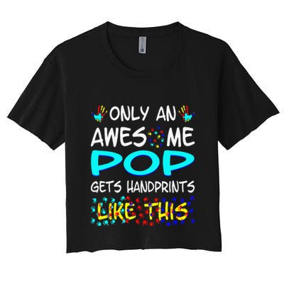Only Awesome Pop Gets Handprints Like This Autism Crop Top