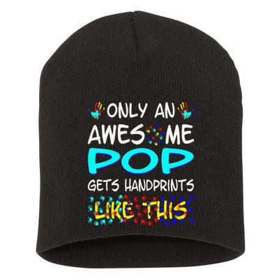Only Awesome Pop Gets Handprints Like This Autism Short Acrylic Beanie