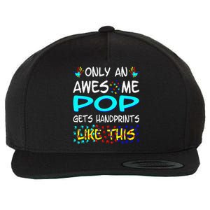 Only Awesome Pop Gets Handprints Like This Autism Wool Snapback Cap