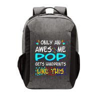 Only Awesome Pop Gets Handprints Like This Autism Vector Backpack