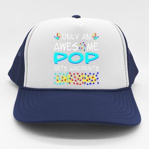 Only Awesome Pop Gets Handprints Like This Autism Trucker Hat