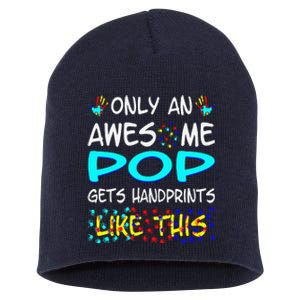 Only Awesome Pop Gets Handprints Like This Autism Short Acrylic Beanie