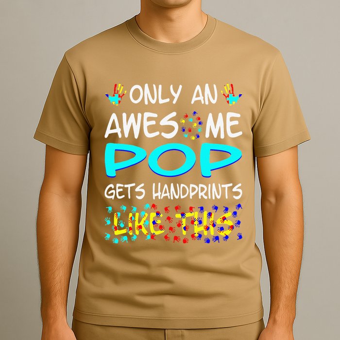 Only Awesome Pop Gets Handprints Like This Autism T-Shirt