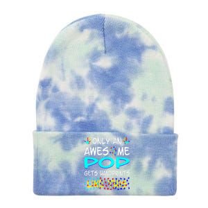 Only Awesome Pop Gets Handprints Like This Autism Tie Dye 12in Knit Beanie