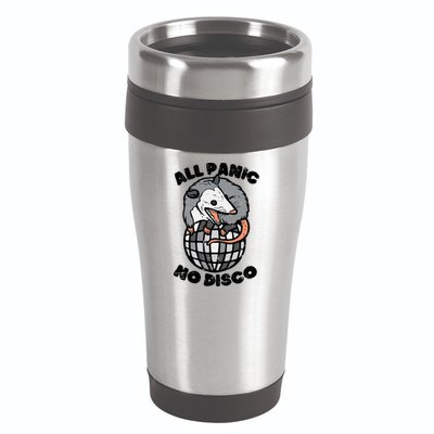 Opossum All Panic No Disco Funny Possum Scream 16oz Travel Tumbler