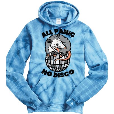 Opossum All Panic No Disco Funny Possum Scream Tie Dye Hoodie