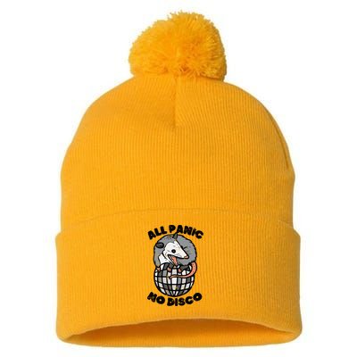 Opossum All Panic No Disco Funny Possum Scream Pom Pom 12in Knit Beanie
