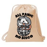 Opossum All Panic No Disco Funny Possum Scream Drawstring Bag