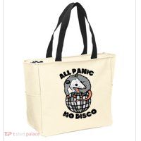 Opossum All Panic No Disco Funny Possum Scream Zip Tote Bag