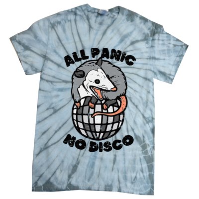 Opossum All Panic No Disco Funny Possum Scream Tie-Dye T-Shirt