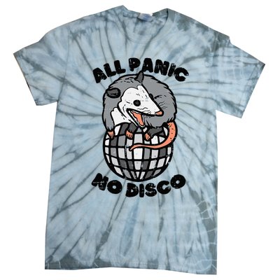 Opossum All Panic No Disco Funny Possum Scream Tie-Dye T-Shirt