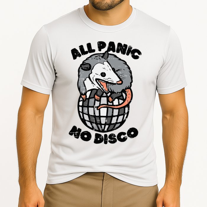 Opossum All Panic No Disco Funny Possum Scream Performance Shirt
