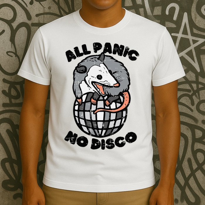 Opossum All Panic No Disco Funny Possum Scream T-Shirt