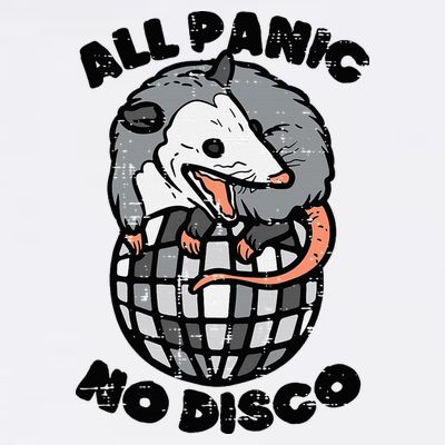 Opossum All Panic No Disco Funny Possum Scream T-Shirt