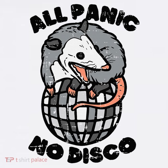 Opossum All Panic No Disco Funny Possum Scream Tall T-Shirt