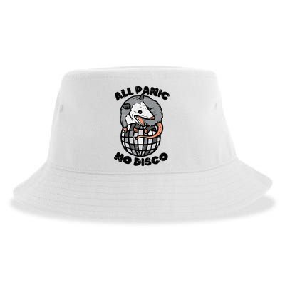 Opossum All Panic No Disco Funny Possum Scream Sustainable Bucket Hat