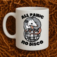Opossum All Panic No Disco Funny Possum Scream Mug