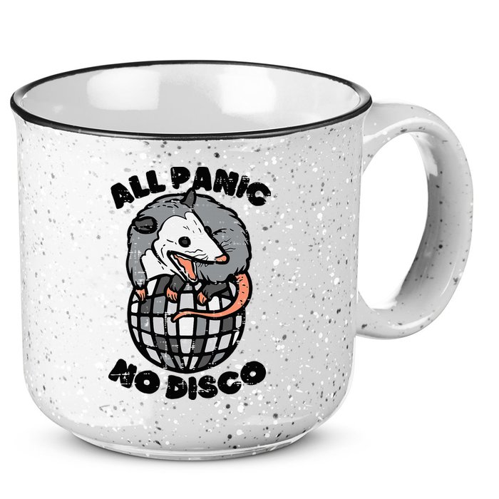 Opossum All Panic No Disco Funny Possum Scream 15oz Campfire Ceramic Mug
