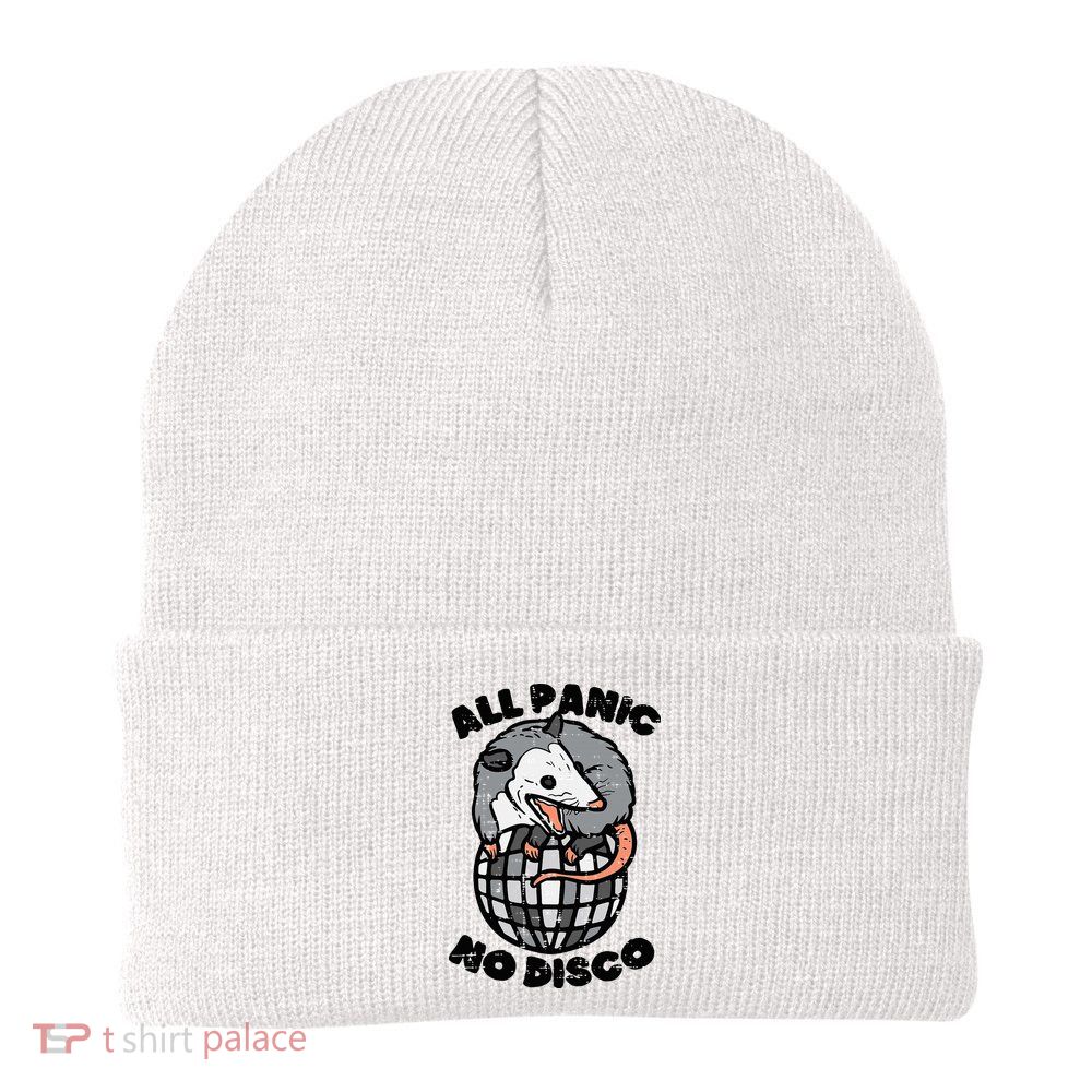 Opossum All Panic No Disco Funny Possum Scream Beanie