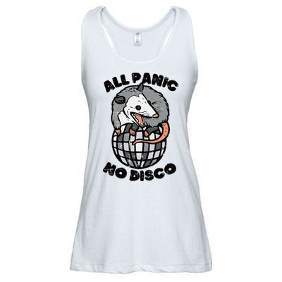 Opossum All Panic No Disco Funny Possum Scream Ladies Essential Flowy Tank