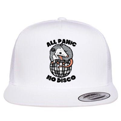 Opossum All Panic No Disco Funny Possum Scream Flatbill Hat