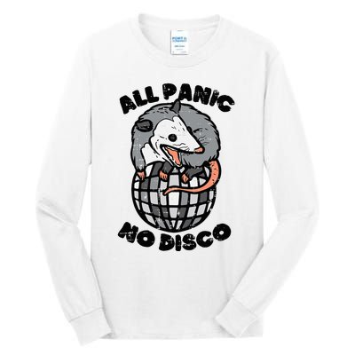 Opossum All Panic No Disco Funny Possum Scream Tall Long Sleeve T-Shirt