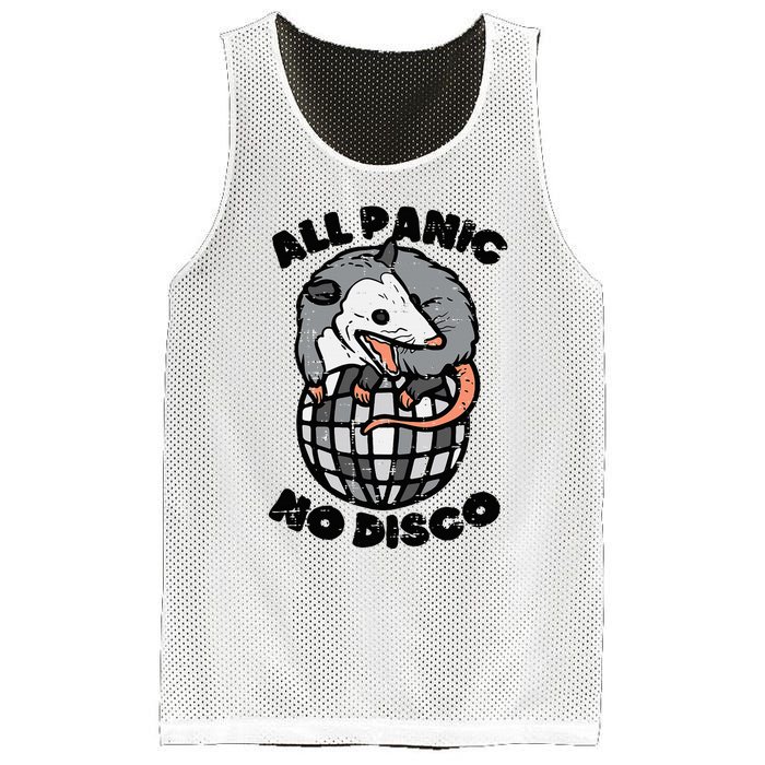 Opossum All Panic No Disco Funny Possum Scream Mesh Reversible Basketball Jersey Tank